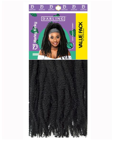 Darling Marley Kinky Braid Value Pack 1/30 Black / Light Blonde