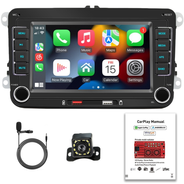 Car Audio Receiver &amp; Head Unit-7" MP5 Compatible with Volkswagen/Skoda/Seat