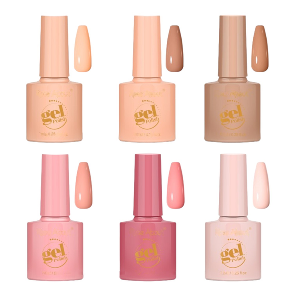 UV Gel Nail Polish -Set of 6 (N for Naturals)