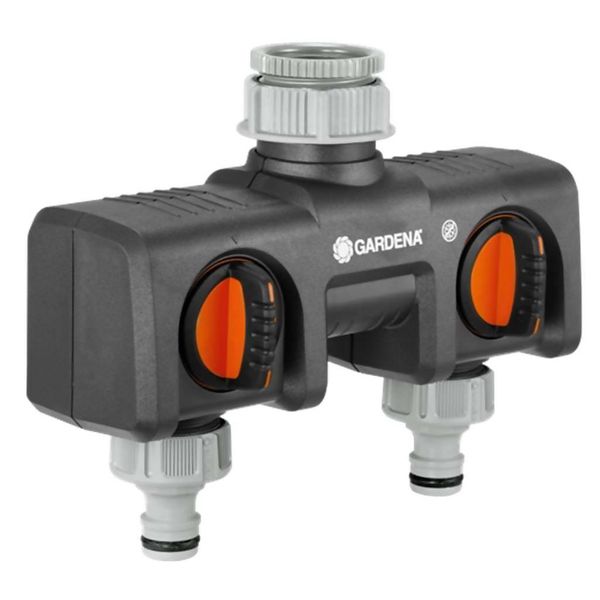 GARDENA Twin-Tap Connector 26.5 mm ( ") / 33.3 mm