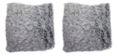 Fluffy Pillow cover Set - Grey