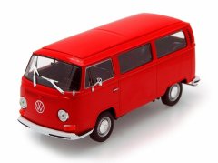 Welly-1972 Volkswagen Bus Van T2 Red -1-24 Diecast Model