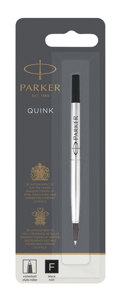Parker Quink Flow Refill - Rollerball Pen - Fine Nib - Black Ink