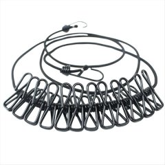 a Retractable Clothes Drying Rack Rope with 12 Clips Clothing Line