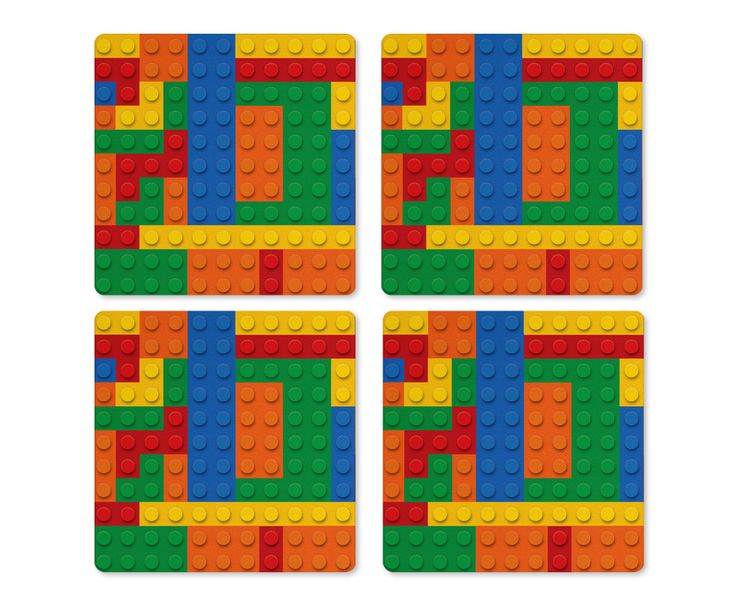 Coasters: Lego Design Coasters - 4 Pack