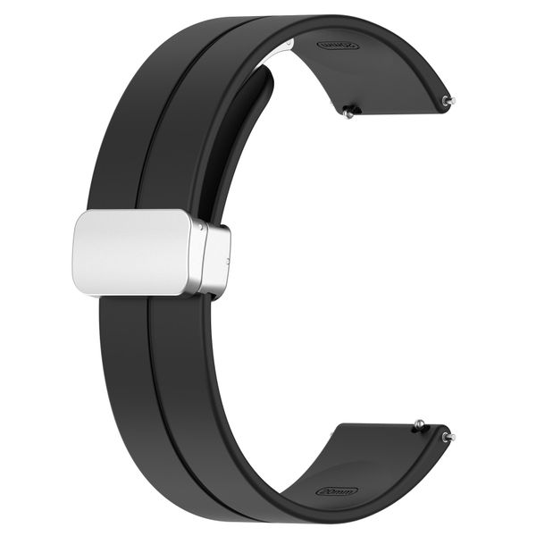 Compatible Samsung 4+5+6 Silver Clip Watch Strap - 20mm Classic