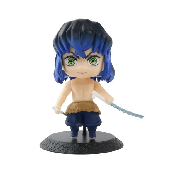 Demon Slayer Anime Inosuke Hashibira Mask Off Cute Chibi Mini Figure