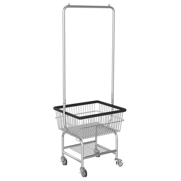 Home Decor Adjustable Metal Wire LaundryCart Storage Rack With Wheels-175cm