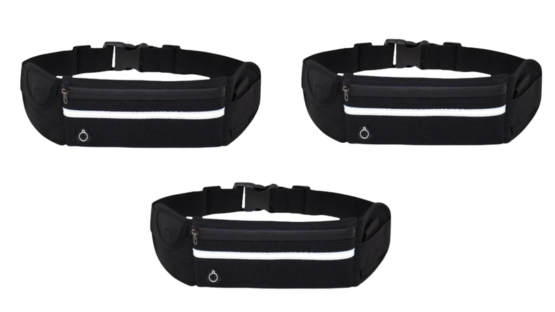 3 Pack - Waist Running Belt Bag Fanny Pack
