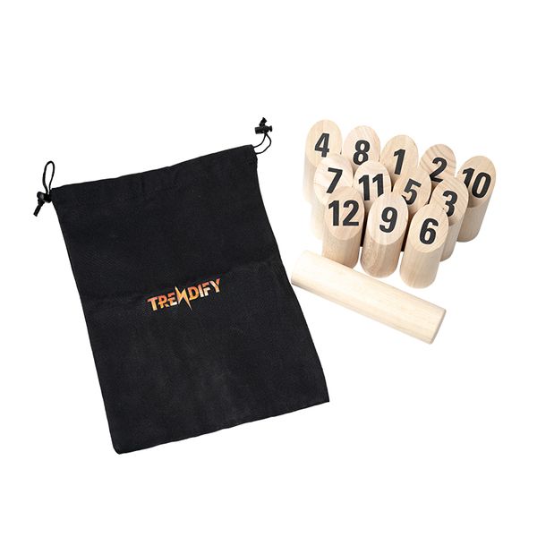 Trendify Molky Like Wooden Throwing Outdoor Game