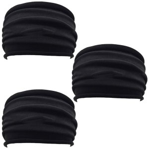 Sport Yoga Workout Running Headband 3 Set Black