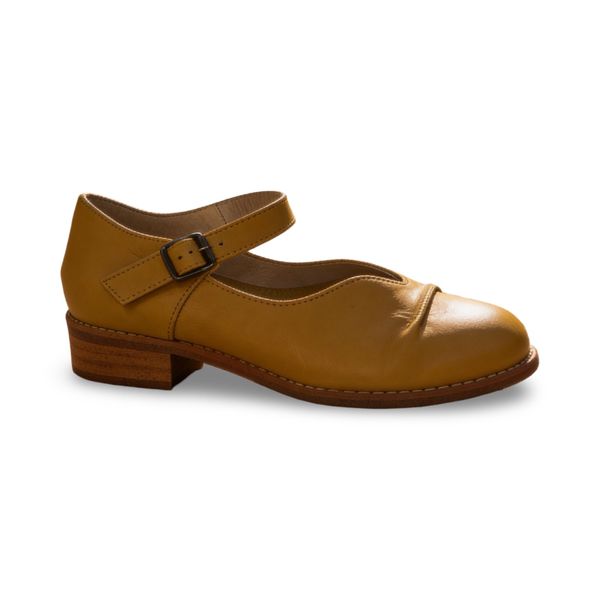 Women's Yellow Sole Loafer Ladies Genuine Leather Oxford Shoes