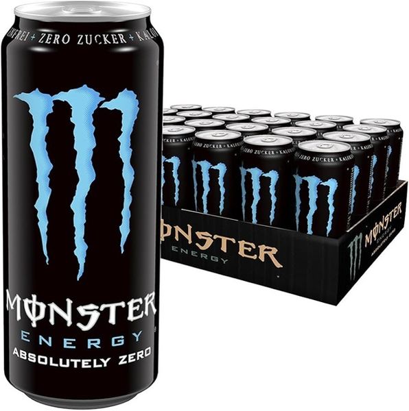 Monster Absolutely Zero Energy Drink Disposable Box (24 x 500ml)