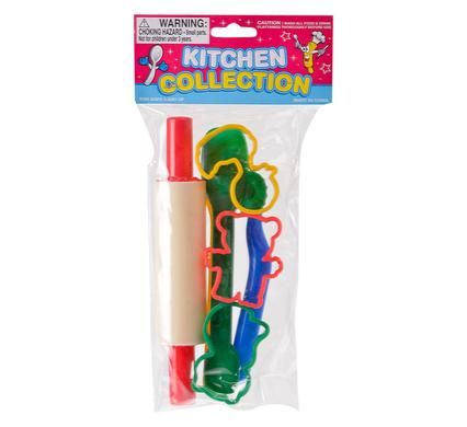 Bulk Pack 4 x Play-Set For Kitchen Baking In Plastic Assorted