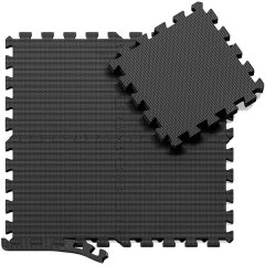 Athleum Sports EVA Interlocking Gym Floor Mats 18pc with Edge Pieces
