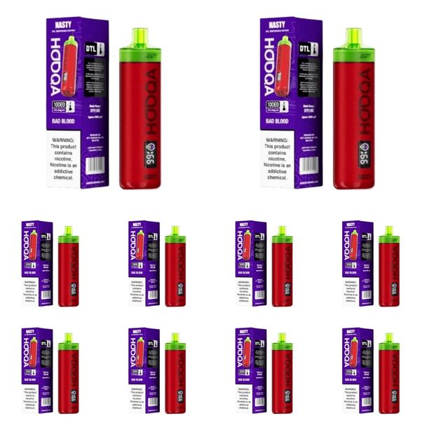 Nasty Hooqa DTL 10000 Puffs Disposable Vape - Bad Blood (Pack of 10)