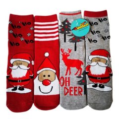 Christmas Design Adult Socks - 4 Pack- UK 5 - 8 - Umlozi