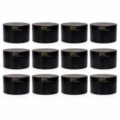 NBT Naturals -Cosmetic Jar&amp;Lid (70 mm neck)-125g - Black &amp;Black Lid-50 Pack