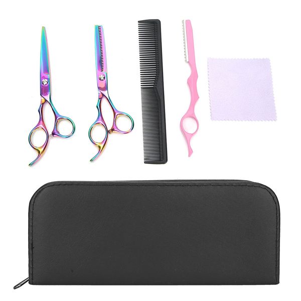 Hair Cutting Scissors Set Haircut Scissors Knife Comb Tool (Colour 6 Inch)