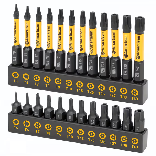 Amartisan Torx Bit Set, 24-Piece S2 Steel