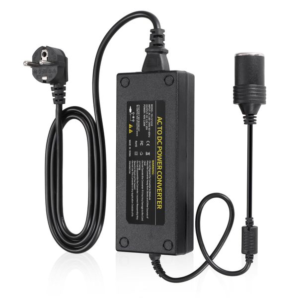 220V to 12V10A Car Cigarette Lighter Socket Car Refrigerator Power Adapter
