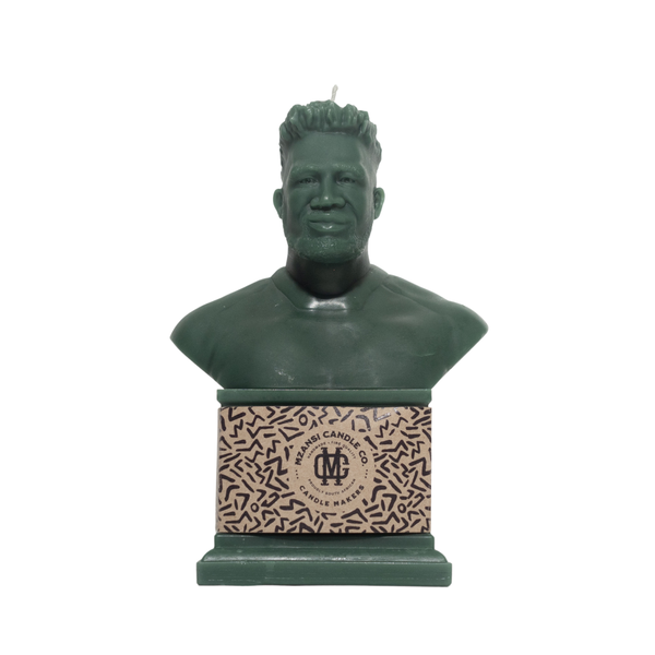 Mzansi Candle Co. Siya Kolisi Green Candle, Large ,21cm, 850 Grams