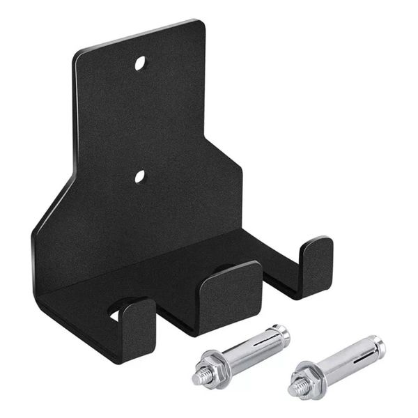 Steel Wall Mount Barbell Storage Rack Organizer Hanger - Black - 17.5cm