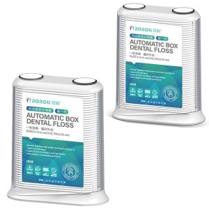 Dental Floss Toothpicks Automatic Release Dispenser For Better Hygene 100x2