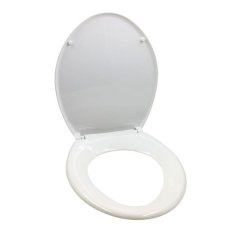AIYI White Toilet Seat with Lid - Durable &amp; Easy-Clean AY172-001