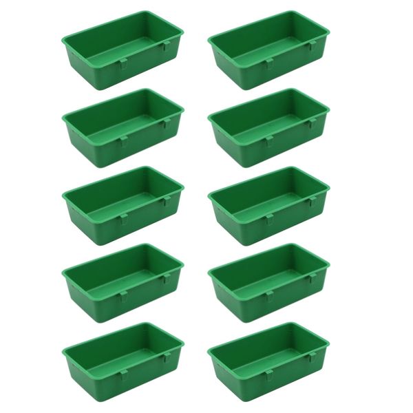Pet Plastic Bird Cage Bath Multifunctional Feeder with Hook 12cm -Set of 10