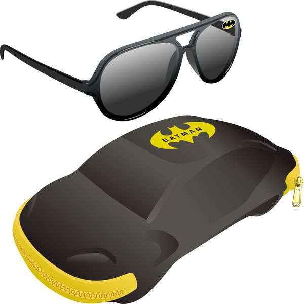 BATMAN by DC Official Licensed Kids Sunglasses with Protective Case