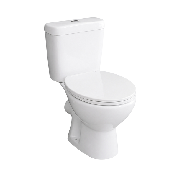 Close-Coupled Ceramic Toilet Suite With Cistern And Seat Cover AY266-008