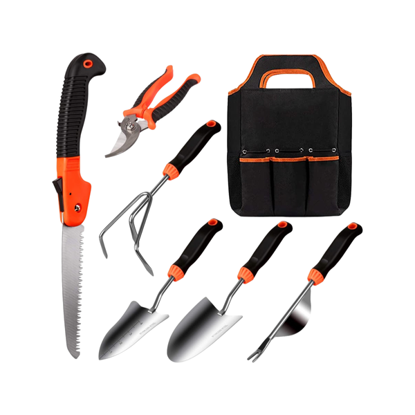Stainless Steel Gardening Tool Set with Bag - Pack of 6