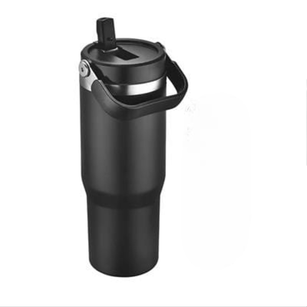 1200ML Tumbler with Straw Lid-Double Wall Travel Mug Stainless Steel Flask