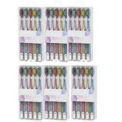 6 Piece-876 Soft Bristle Manual Toothbrush - 5 In Pack