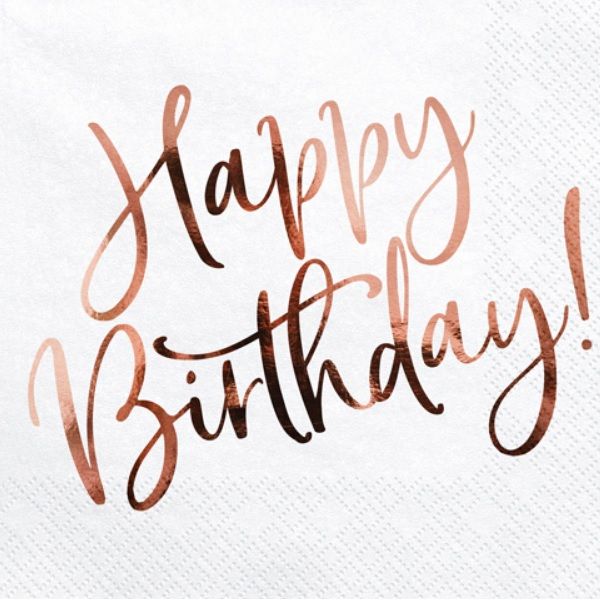 Happy Birthday Serviettes - 60 Pieces