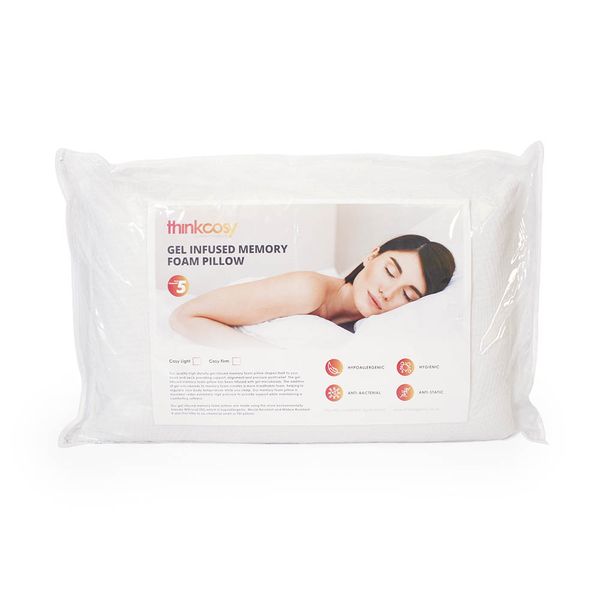 Memory Foam Contour Pillow - Gel Infused - Cosy Firm - Thinkcosy