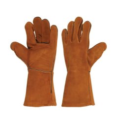 Premium Leather Braai Gloves, Heat Resistant Braai Cooking Glove (2 Pack)