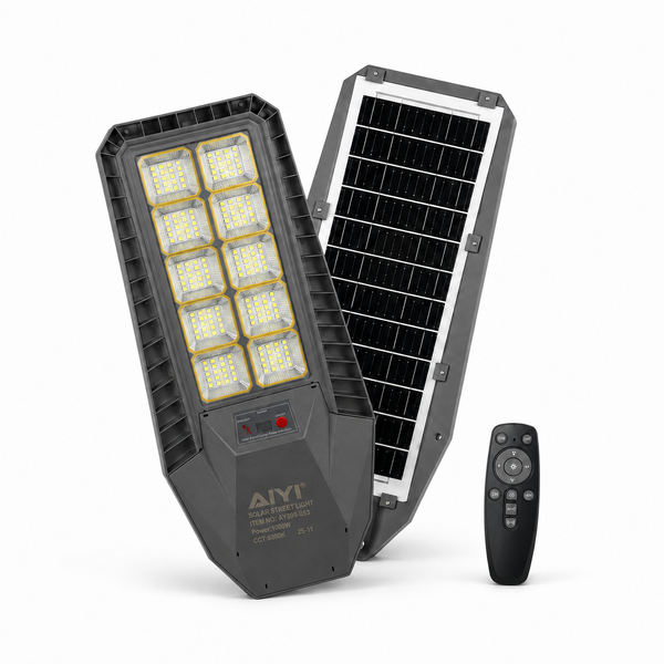 AIYI 1000W Solar Street Light - Motion Sensor and Remote Control AY399-053