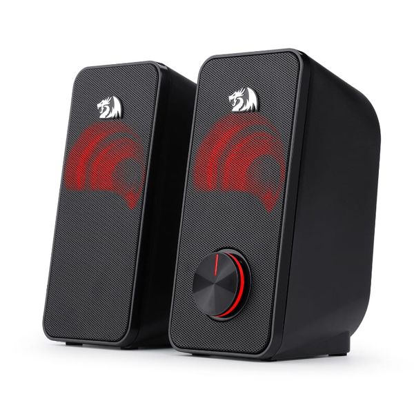Redragon 2.0 Satellite Speakers STENTOR 2x3W RED LED 3.5mm - Black
