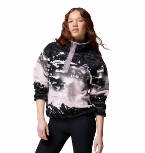 Columbia Women's Helvetia II Printed Cropped Half Snap Fleece Pullover