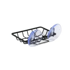 Suction Chrome Soap Dish - Black