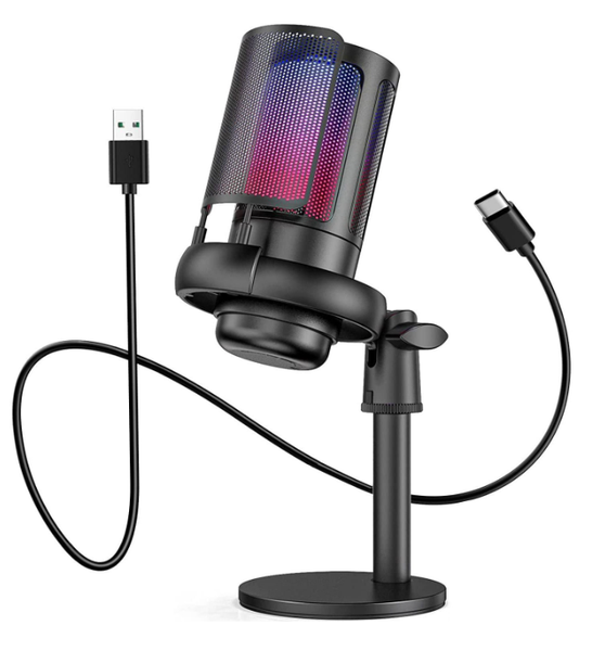 Bltunoed Live Streaming Microphone, Adjustable Boom Arm, Black