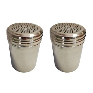 Stainless Steel Shakers - 7cm x 9cm - Bulk Pack of 2 Shakers