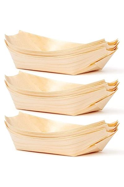 Wooden Disposable Boats small 20pcs