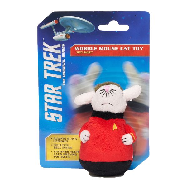 Star Trek Red Shirt Wobble Mouse Cat Toy