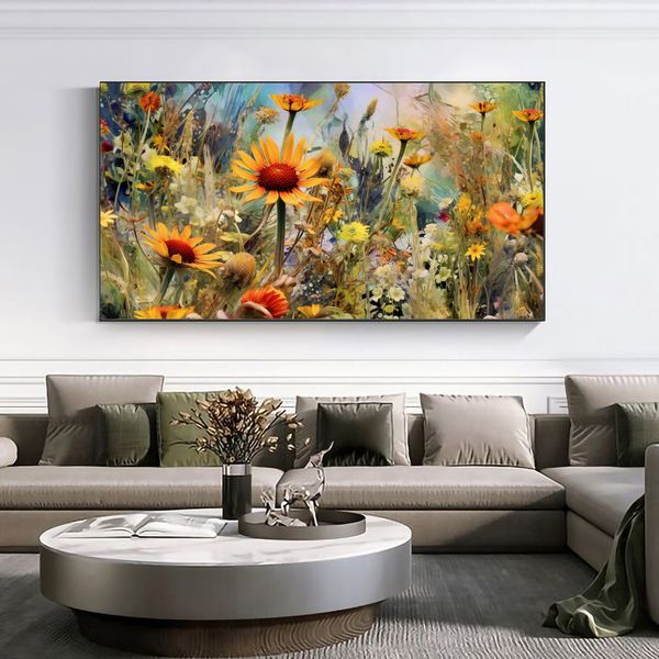 Canvas Wall Art -Wild Flower Kaleidoscope- 0318