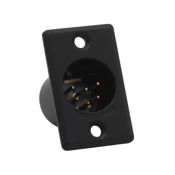 XLR-D6MBAU 6-Pin Male XLR Black Cable Connector with Locking Latch