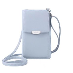 Ladies Blue Cellphone and Money Bag - WAL-SJ006-BL