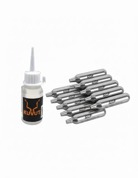 10 x 12g Co2 Gas &amp; KuVut Silicone oil